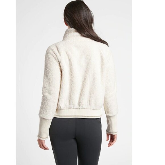 ATHLETA | Tugga Sherpa Cream Jacket Large NWT - Picture 4 of 13